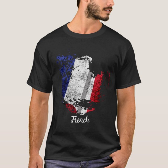 Camiseta la bandera de Francia (Anverso)