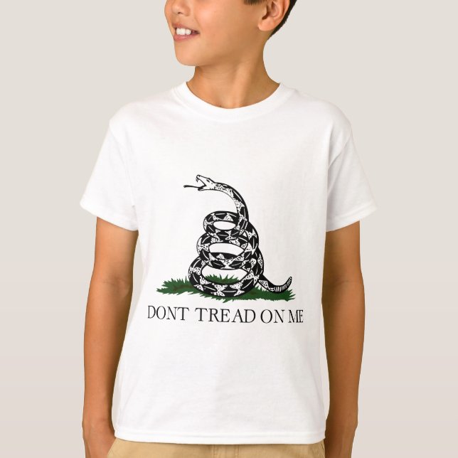 Camiseta La bandera de Gadsden "no pisa en mí " (Anverso)