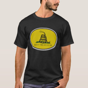 Camiseta La bandera de Gadsden no pisa en mí diseño oval