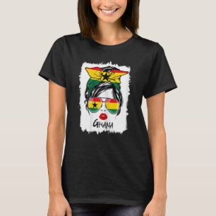 Camiseta La bandera de Ghana de las mujeres enmascaradas en