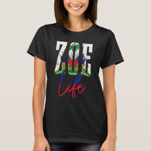 Camiseta La bandera de Haití Zoe El orgullo de vida haitian