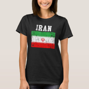 Camiseta La bandera de Irán retro vintage hace las raíces i