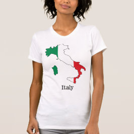 Camiseta La bandera de Italia en su mapa - Colección de rec