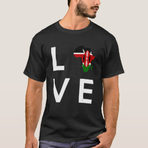 Camiseta La bandera de Kenia ama el continente africano com