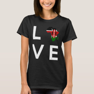 Camiseta La bandera de Kenia ama el continente africano com
