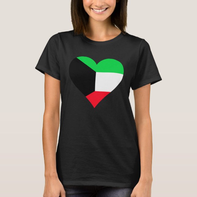 Camiseta La bandera de Kuwait ama Kuwait (Anverso)