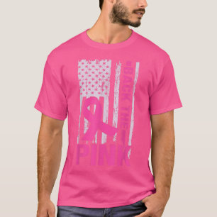 Camiseta La Bandera De La Cinta Rosa Concienció Sobre El Cá