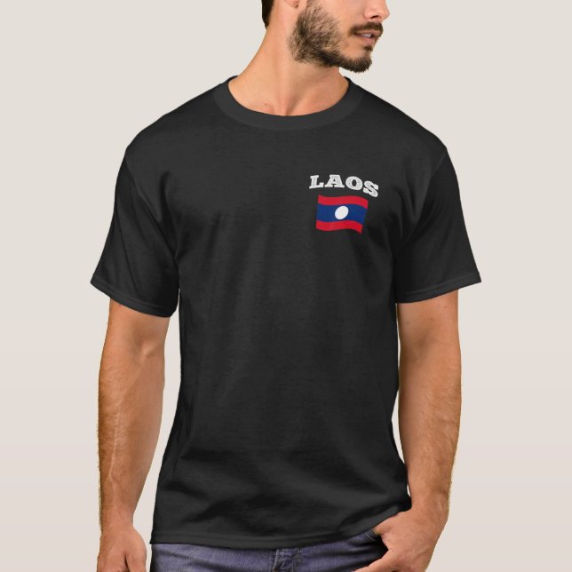 Camiseta La bandera de la LAOS Competencia Deportiva Orgull (Anverso)