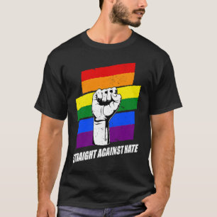 Camiseta La bandera de la lluvia del Orgullo Gay contra el