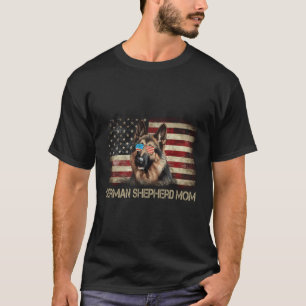 Camiseta La bandera de la pastora alemana patriótica, Estad