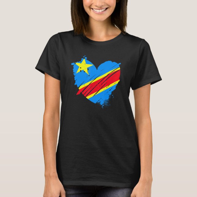 Camiseta La bandera de la República Democrática del Congo q (Anverso)