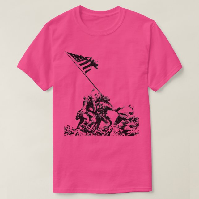 Camiseta La bandera de la Segunda Guerra Mundial se alza en (Diseño del anverso)