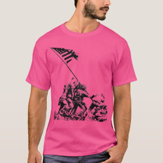 Camiseta La bandera de la Segunda Guerra Mundial se alza en