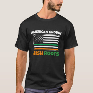 Camiseta La Bandera de las Raíces Irlandesas Cultivadas Est