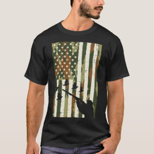 Camiseta La bandera de los Ee.Uu.: La caza del faisán de co