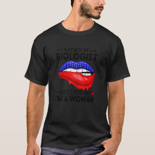 Camiseta La Bandera De Los Ee.Uu. Lips Que Puede No Ser Bió