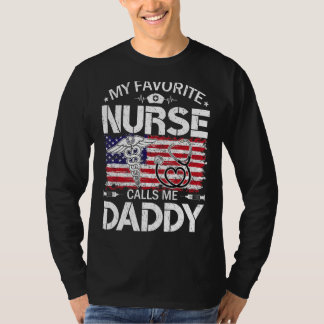 Camiseta La Bandera De Los Ee.Uu. Mi Enfermera Favorita Me