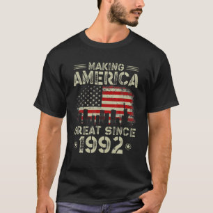 Camiseta La Bandera De Los EEUU Retro 30 Que Hace Grande A 