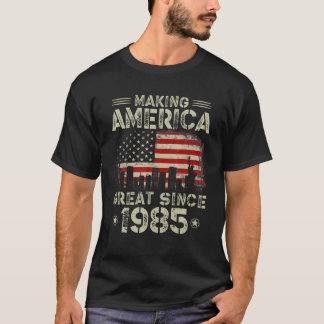 Camiseta La Bandera De Los EEUU Retro 37 Que Hace Grande A