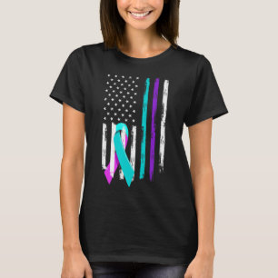 Camiseta La bandera de los Estados Unidos apoya la prevenci