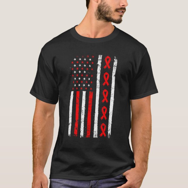 Camiseta La bandera de los Estados Unidos: Concienciación s (Anverso)