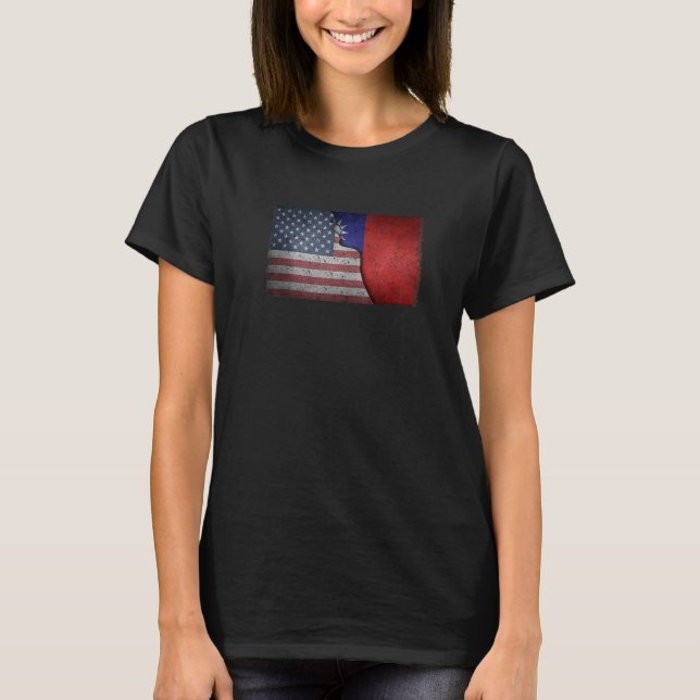 Camiseta La bandera de los Estados Unidos de América de Tai (Anverso)