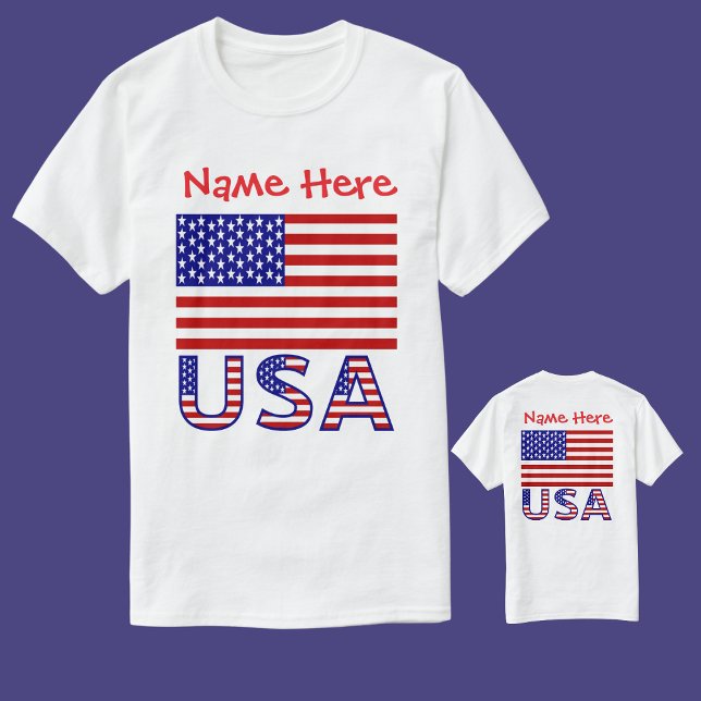 Camiseta La bandera de los Estados Unidos de América rojo y (Subido por el creador)