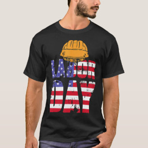 Camiseta La bandera de los Estados Unidos: Día del trabajad