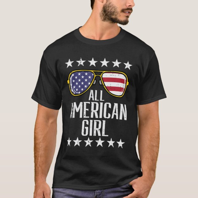Camiseta La bandera de los Estados Unidos gafas de sol nort (Anverso)