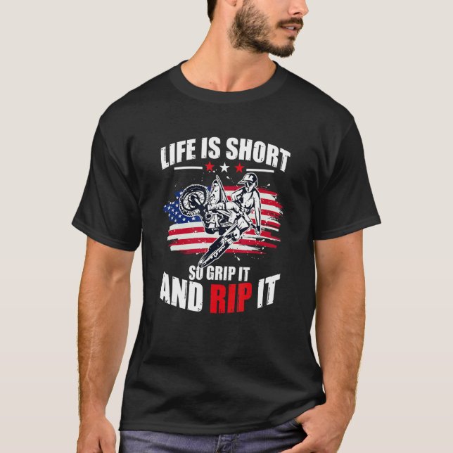 Camiseta La bandera de los Estados Unidos MX Motocross Live (Anverso)