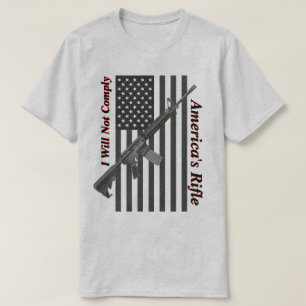 Camiseta La bandera de los Estados Unidos no cumpliré la lu