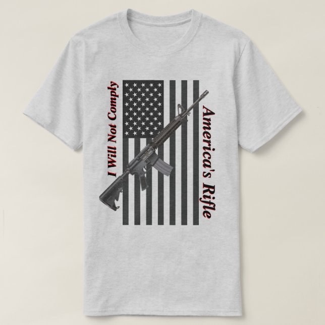 Camiseta La bandera de los Estados Unidos no cumpliré la lu (Diseño del anverso)