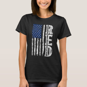 Camiseta La bandera de los Estados Unidos retro recuerda a