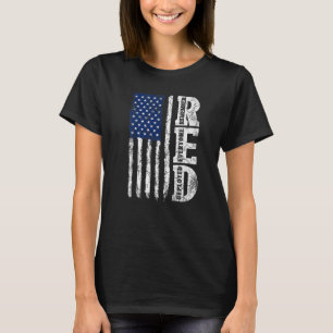 Camiseta La bandera de los Estados Unidos retro recuerda a