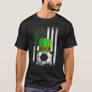 Camiseta La bandera de los Estados Unidos Shamrock Leprecha