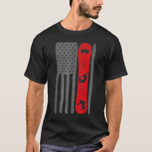 Camiseta La bandera de los Estados Unidos: Snowboarder est