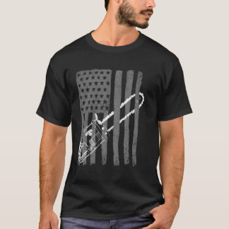 Camiseta La bandera de los Estados Unidos vintage Chainsaw