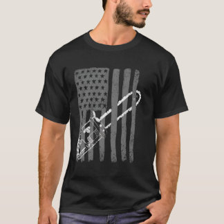 Camiseta La bandera de los Estados Unidos vintage Chainsaw
