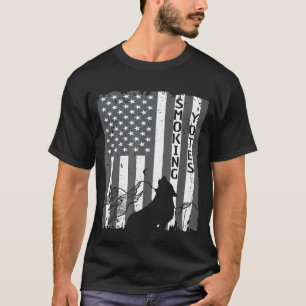 Camiseta La bandera de los Estados Unidos vintage Coyote Hu