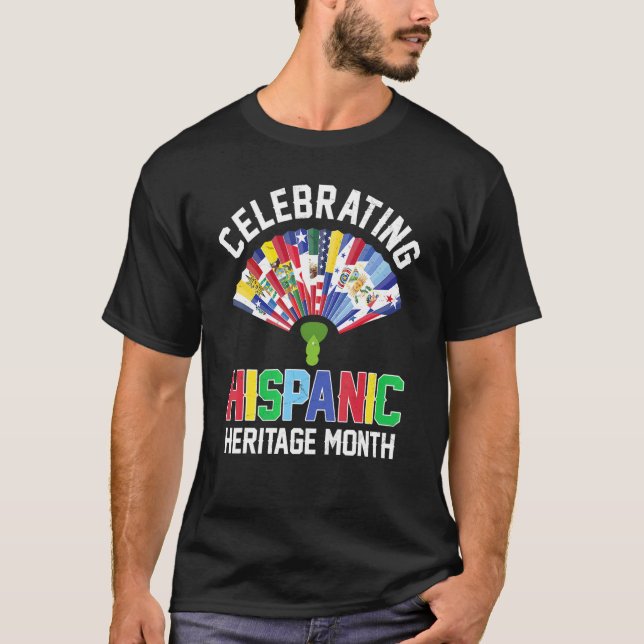 Camiseta La bandera de los países del Mes del Patrimonio Hi (Anverso)