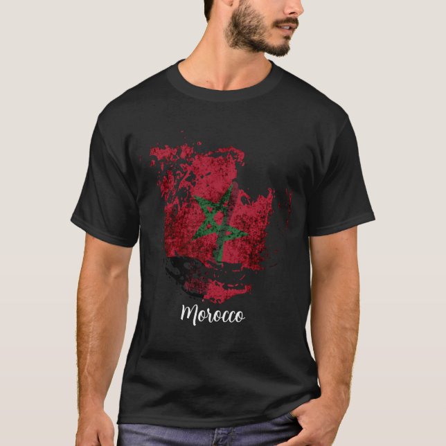 Camiseta la bandera de Marruecos (Anverso)
