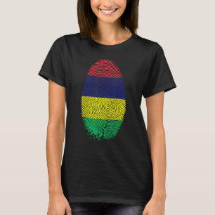 Camiseta La Bandera De Mauricio, La Impresión En Mi Dna Mau