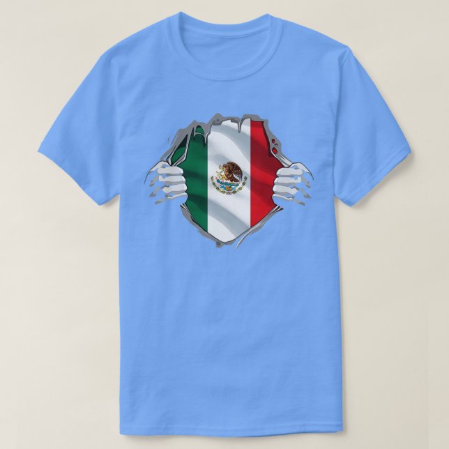 Camiseta La bandera de México, orgullosa de ser patrimonio  (Diseño del anverso)
