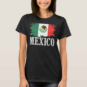 Camiseta La bandera de México vintage que amo a México