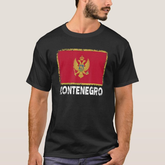 Camiseta La bandera de Montenegro apoya a las mujeres monte (Anverso)