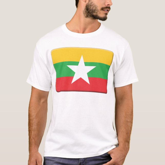 Camiseta La bandera de Myanmar PERSONALIZA (Anverso)