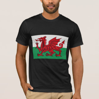 Camiseta La bandera de País de Gales