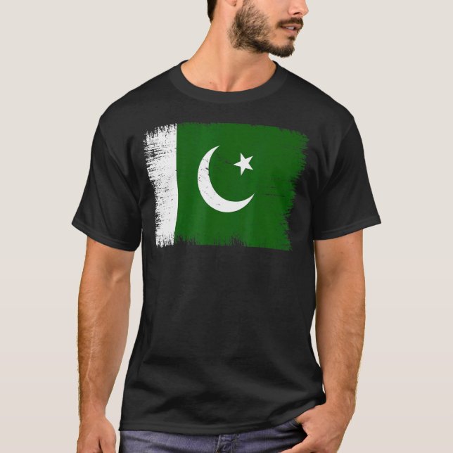 Camiseta La bandera de Pakistán antigua Día de la Independe (Anverso)