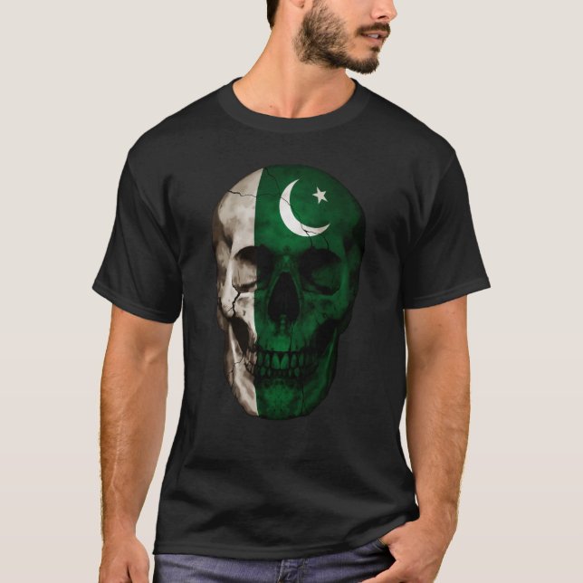 Camiseta La bandera de Pakistán arroja raíces paquistaníes  (Anverso)