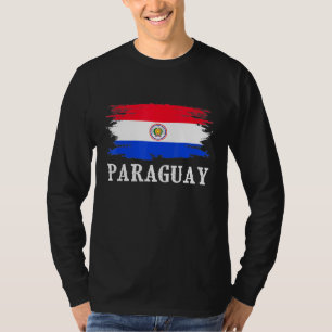 Camiseta La bandera de Paraguay vintage que amo a Paraguay